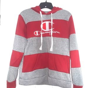 Medium red and gray Champion hoodie Size medium